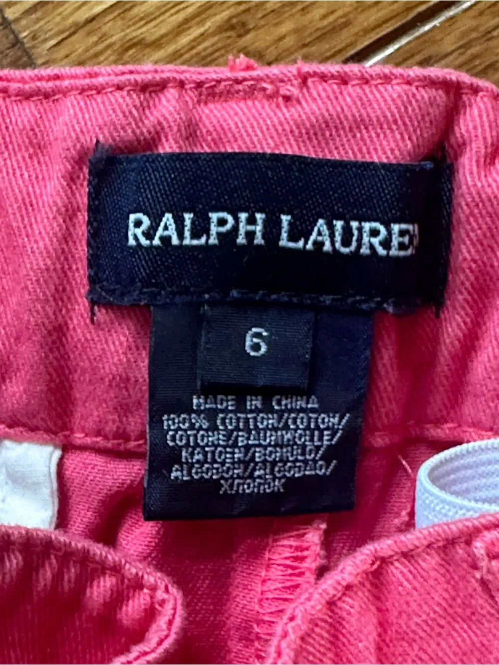 Ralph Lauren Bright Pink Cuffed Kids Shorts Sz 6